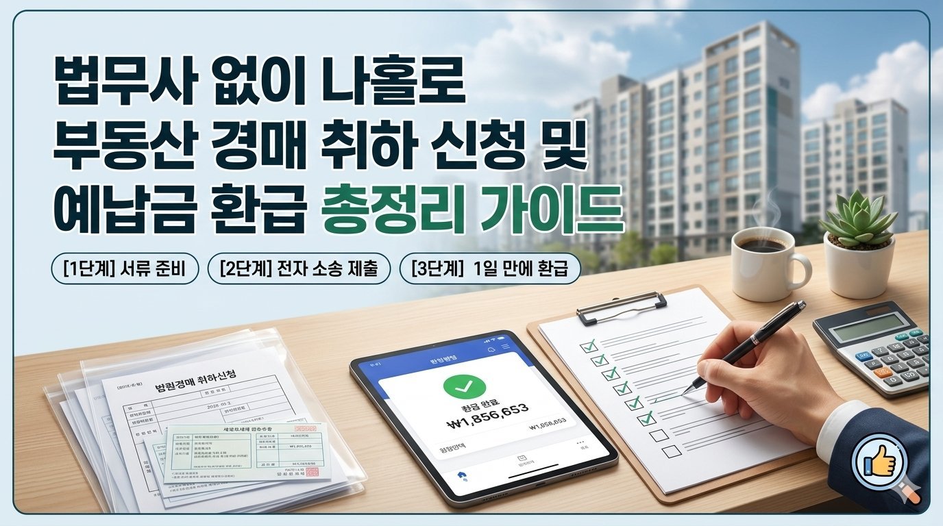 법무사 없이 나홀로 부동산 경매 취하 신청 및 예납금 환급 총정리 가이드